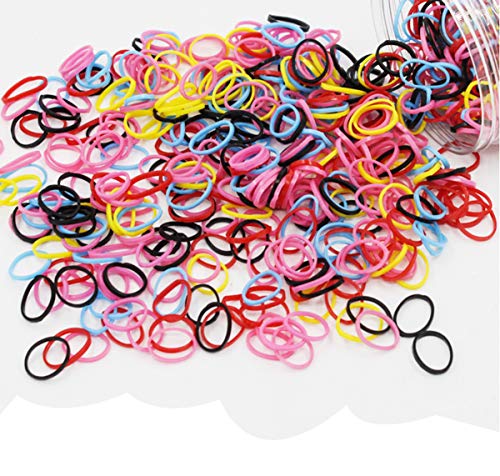 Dancepandas Gomas de Pelo 1800PCS Trenzadas Banda Elástica de Pelo Hair Band Mini Titular de Cola de Caballo para Trenzas, Peinado de Boda y Más 2 cm en Diámetro