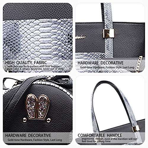 DEERWORD Para mujer Carteras de mano Bolsos bandolera Bolsos bolera Bolsos maletín Cuero Fekete