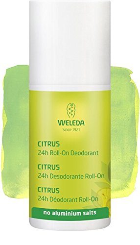 Desodorante Roll-On de Citrus, 24 horas de eficacia, 100% natural, sin sales de aluminio - Weleda (50 ml) - Se envía con: muestra gratis y una tarjeta superbonita que puedes usar como marca-páginas!