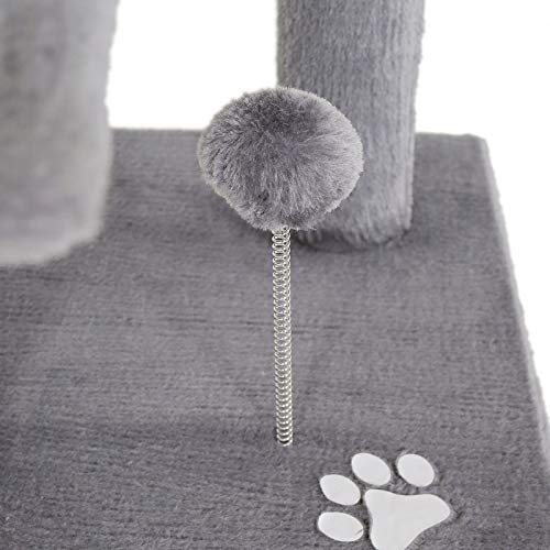 dibea Árbol rascador para Gatos, 112 cm (Gris Claro)