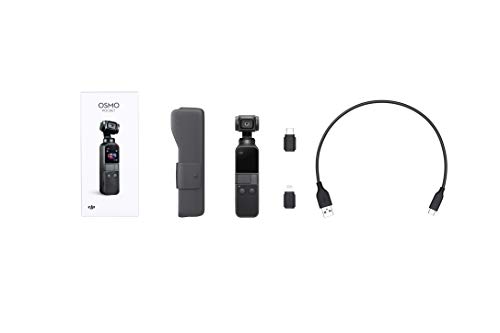 DJI Osmo Pocket Versión de Bolsillo - Estabilizador portátil meanico en tres ejes, gimbal con sensor de 1/2.3'', campo de visión de 80° y apertura f/2.0, vídeo en 4K/60 fps a 100 Mbps