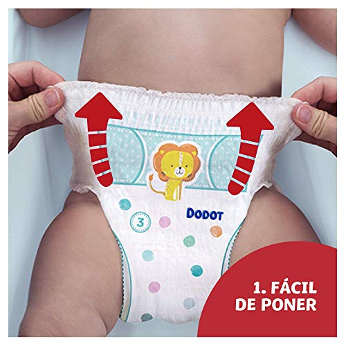 Dodot Pants Pañal - Braguita Talla 4, 165 Pañales, 9 kg - 15 kg, Pañal - Braguita Con Ajuste 360° Anti-fugas