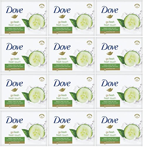 Dove Go Fresh Fresh Touch Té Verde y Pepino aroma – Barra de Jabón (12 unidades)