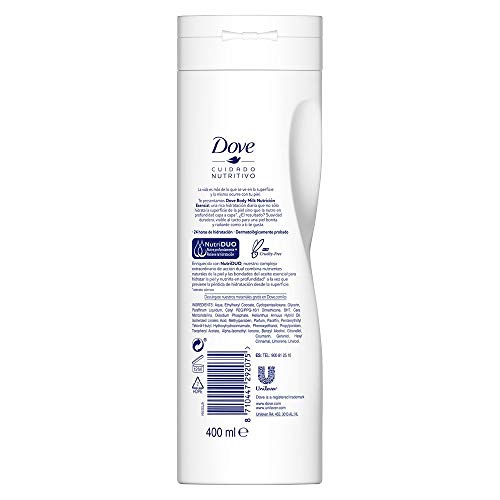 Dove Loción Corporal para Piel Seca 400 ml, 3 Paquetes - Total 1200 ml