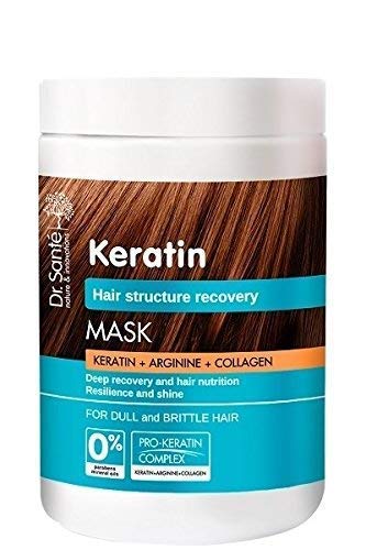 Dr. Sante Mascarilla Capilar Profesional Hidratante Queratina (Keratina), Colágeno Y Arginina Cabello - Pelo Seco Y Quebradizo Natural Sin Parabenos Dr. Sante 1000Ml 1000 ml