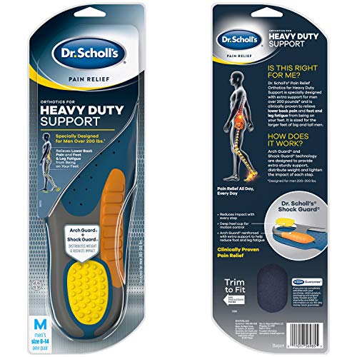 Dr. Scholl 's alivio del dolor Ortesis del Dr. Scholl para Heavy Duty apoyo para los hombres, 1 par, tamaño 8 – 14 1 Pair (New)