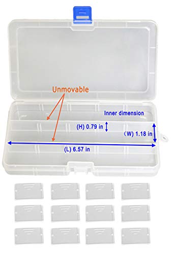 DUOFIRE Ajustable Caja de Almacenamiento de Plástico Joyería Organizador Contenedor de Herramientas (15 Compartimientos x 4, 4 Colores)