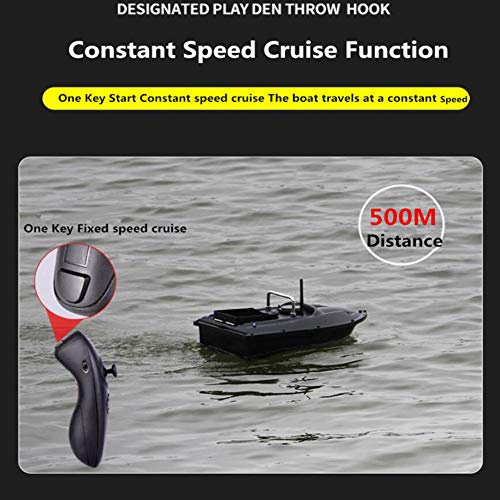 DYJD 500M Inteligente Cebo de la Nave de Control Remoto, a Prueba de Agua Barco Inteligente de Control Remoto del Barco de Pesca de Cebo Vivo Nido Motor Doble Fish Detector Searchlight,Gray Blue