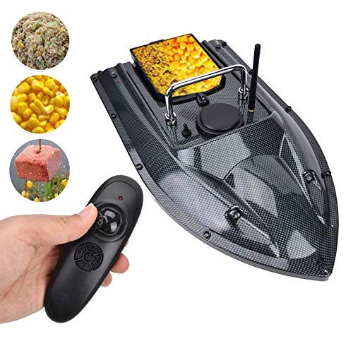 DYJD 500M Inteligente Cebo de la Nave de Control Remoto, a Prueba de Agua Barco Inteligente de Control Remoto del Barco de Pesca de Cebo Vivo Nido Motor Doble Fish Detector Searchlight,Gray Blue