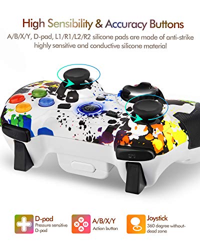 EasySMX Mando para PC, [Regalos Originales] Mando Inalámbrico PS3 Gamepad Wireless Compatible con Windows XP y Vista, Windows 7/8/8.1/10 y 10, PS3, Android y Operación Rango hasta 10M