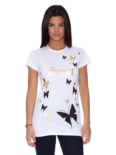 Ed Hardy Camiseta S S Buterfly Woman Blanco XL