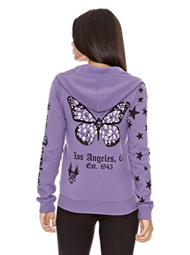 Ed Hardy Sudadera Women Multiprint Púrpura S