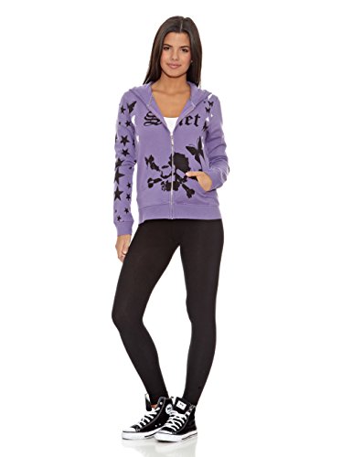 Ed Hardy Sudadera Women Multiprint Púrpura XL