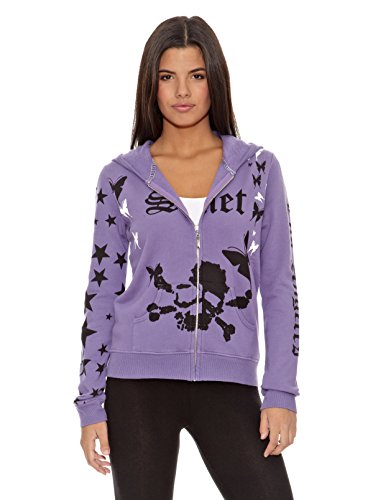 Ed Hardy Sudadera Women Multiprint Púrpura XL