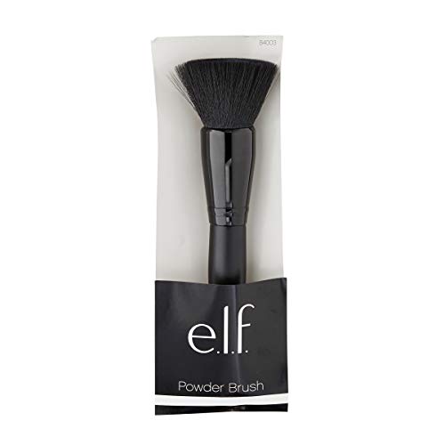 e.l.f. 84003 brocha de maquillaje facial - Brochas de maquillaje faciales (Brocha para polvos, Plano, Sintético, Negro, Mujeres, 1 pieza(s))