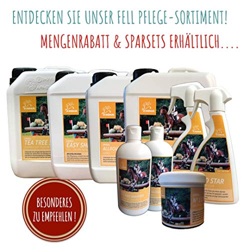 EMMA ♥ champú para Caballos y Perros con Aceite del árbol del té I ph-Neutro y Suave I para Piel Sensible, Seca, Picante, escamosa y costrosa I Eczema I picor y caspa I 500ml