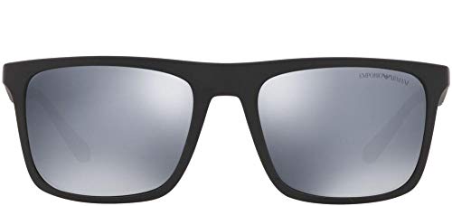 Emporio Armani 0EA4097 Gafas, Matte Black/Grey, 56/19/145 Unisex Adulto