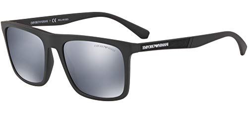 Emporio Armani 0EA4097 Gafas, Matte Black/Grey, 56/19/145 Unisex Adulto