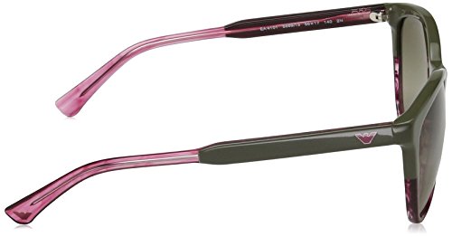 Emporio Armani 0EA4101 Gafas de sol, Military/Tr Striped Pink, 56 Unisex-Adulto