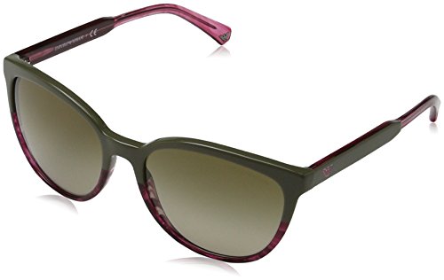 Emporio Armani 0EA4101 Gafas de sol, Military/Tr Striped Pink, 56 Unisex-Adulto