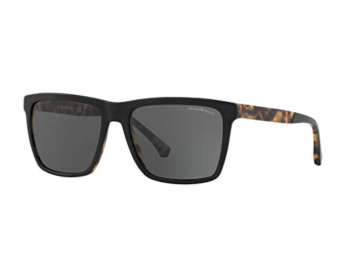 Emporio Armani 0EA4117 Gafas de sol, Top Black On Matte Havana, 57 para Hombre