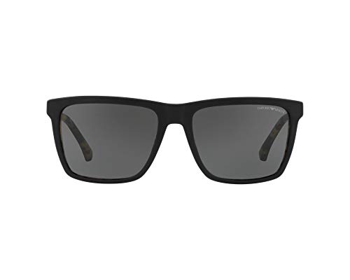 Emporio Armani 0EA4117 Gafas de sol, Top Black On Matte Havana, 57 para Hombre