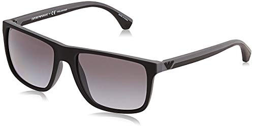 Emporio Armani 5229T3 Gafas de Sol, Black/Grey Rubber, 56 para Hombre