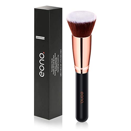 Eono by Amazon - Brochas de Maquillaje Foundation Cepillo de base Kabuki tapa plana para pulir, puntear, corrector