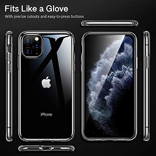 ESR Funda Transparente para iPhone 11 Pro MAX, Carcasa Protectora de iPhone XI con Suave TPU, Funda Delgada de Suave Silicona para iPhone Pro MAX 6,5” (2019). Transparente Serie Essential Zero.