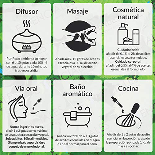 Essenciales - Aceite Esencial de Cedro, 100% Puro, 10 ml | Aceite Esencial Cedrus Atlantica