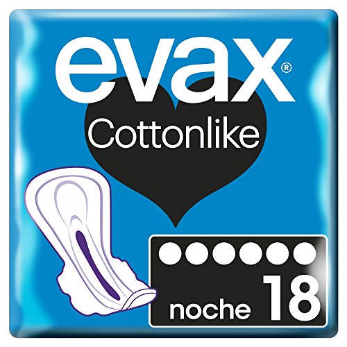 Evax Cottonlike Noche Compresas con Alas 18u