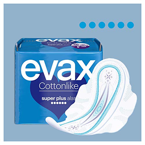 Evax Cottonlike super plus - Compresas con alas, 10 unidades