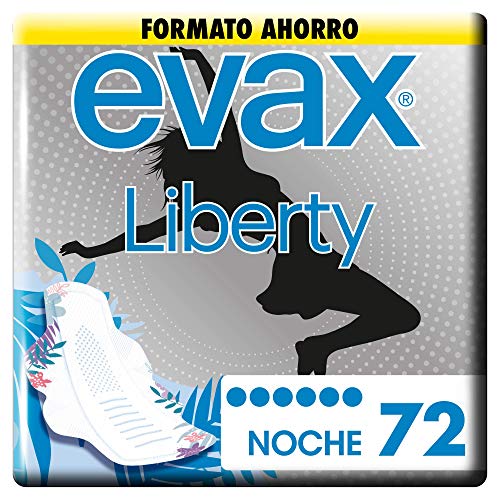 Evax Liberty Noche, Alas x 72 Unidades Una Compresa Que No Notarás