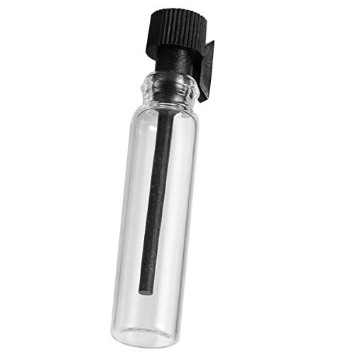 EXCEART 100 Piezas de Muestras de Perfume Mini Botellas Frascos de Vidrio Vacíos Frasco Cuentagotas para Viajes Envases de Vidrio de Perfume Portátiles Recargables 1 Ml Negro