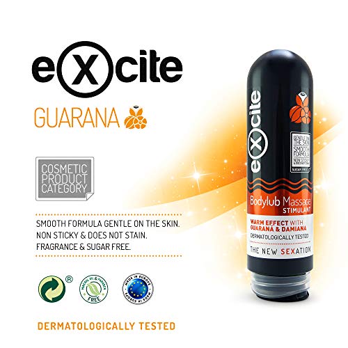 EXCITE Gel lubricante masaje íntimo con Guaraná de cultivo ecológico. Lubricante íntimo 200ml.