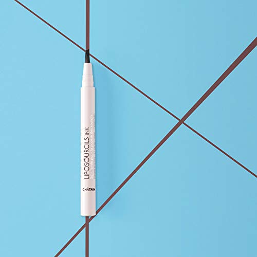 Eyebrow Lipocils Ink - Marrón - Talika - Cuidado y Maquillaje para las Cejas con Punta de Fieltro - Tratamiento natural para aumentar el crecimiento + Maquillaje - 0,8 ml