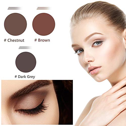 Eyebrow Pencil, Liquid Eyebrow Tattoo, Lapiz Cejas, Coloración de Cejas de 3 Colores Con Puntas Impermeable de Larga Duración Para Maquillaje Natural de Cejas