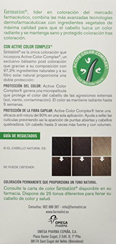 Farmatint Tinte permanente 6N Rubio Oscuroy, Cabello natural y color duradero. Sin amoníaco ni parabenes ni parafinas ni siliconas.