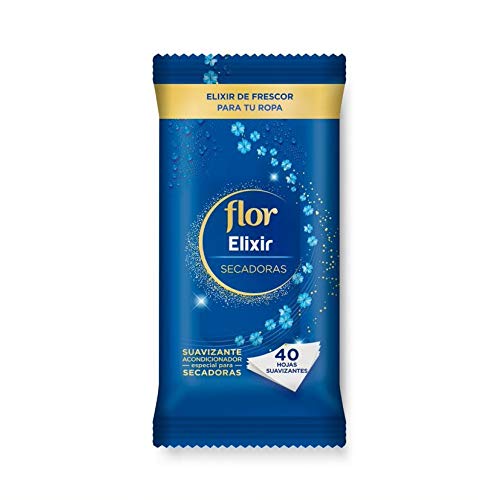 Flor Elixir secadoras - Suavizante acondicionador especial para secadora - 40 hojas