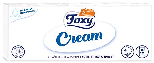 FOXY Cream pañuelos con crema hidratante paquete 10 uds