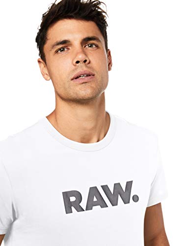 G-STAR RAW Holorn R T S/s Camiseta, Blanco (White 110), Medium para Hombre