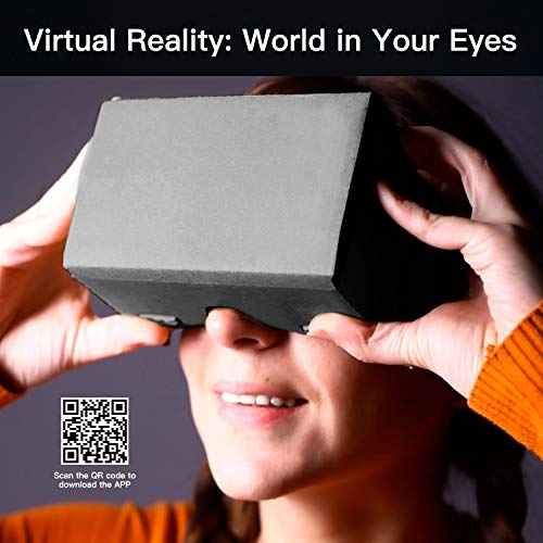 Gafas de realidad virtual Google Cardboard, 3D, realidad virtual VR, Kit con almohadilla para la nariz y diadema,Amplia compatibilidad por Android e iOS