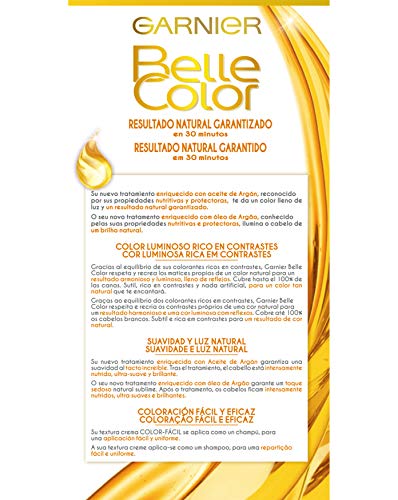 Garnier Belle Color Coloración de aspecto natural y cobertura completa de canas con aceite de germen de trigo - Rubio Claro 8