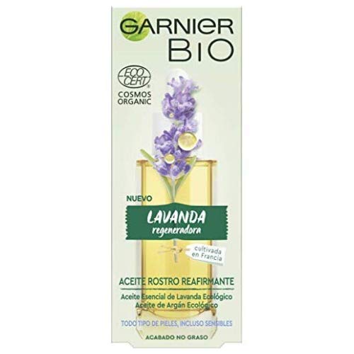 Garnier Bio - Cofre Antiedad con Crema Hidratante Antiedad con Aceite Esencial de Lavanda y Vitamina E Antioxidante 50 ml + Aceite Rostro Reafirmante con Lavanda 30 ml – 1 Unidad 400 gr