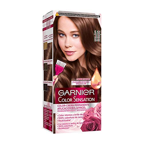 Garnier Color Sensation - Tinte Permanente Castaño Cashmere 5.52, disponible en más de 20 tonos