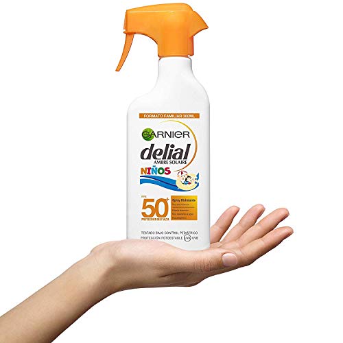 Garnier Delial Protector Solar en Spray para Niños, Alta Protección IP50+ - 300 ml