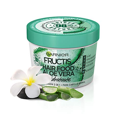 Garnier Fructis Hair Food Mascarilla Capilar 3 en 1 Aloe Vera Hidratante para Pelo Normal - 390 ml