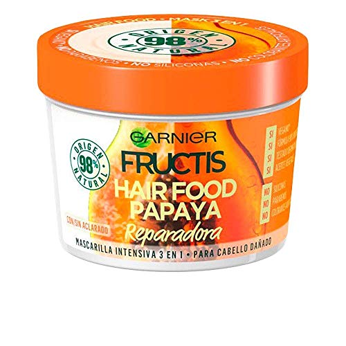 Garnier Fructis Hair Food Mascarilla de Papaya Reparadora para Pelo Dañado - 390 ml