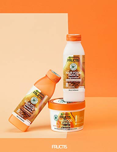 Garnier Fructis Hair Food Mascarilla de Papaya Reparadora para Pelo Dañado - 390 ml