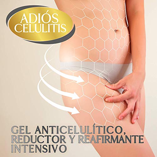 Gel anticelulítico, reductor y reafirmante intensivo | Elimina la celulitis y la piel de naranja | Reafirma, tonifica e hidrata la piel | Fórmula adelgazante | Reduce la grasa localizada | Gel 200ml